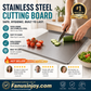 📢📢50% OFF !!⏰👩‍🍳🔪Must‑Have Cooking Tool！🥩🥦Safer, Cleaner & More Convenient!💥304 Stainless Steel Cutting Board