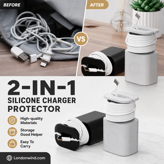 📢📢Buy 1 Get 1 Free !!⏰2-in-1 Silicone Charger Protector