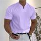 📢📢50% OFF !!!⏰ Men's Gentleman Business Short Sleeve V-Neck T-Shirt – Breathable Cotton Blend, Classic Fit & Available Up to 5XL ✨