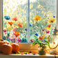 📢📢50% OFF !! ⏰Colorful Floral Bouquet Window Sticker – Vibrant design, easy peel & removable – Perfect for home, cafe & spring decor ✨