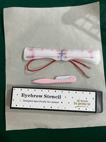 Headband Eyebrow Stencil Kit Reusable Silicone Eyebrow Shaping Template Set with Strap and Eyebrow Trimmer