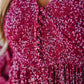 🎅Christmas Special Deal 49%OFF-💃Women’s Floral Rayon Smocked-Waist Lined Maxi Dress