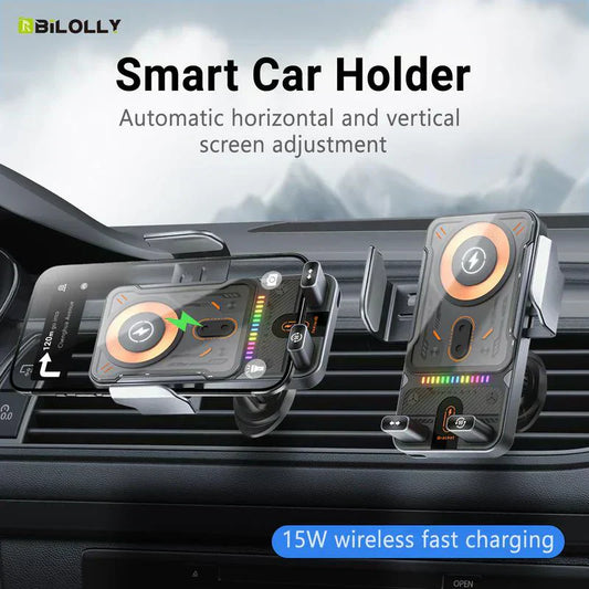 📢📢50%  OFF !! ⏰Over 50,000 sold! 📱Smart 2-in-1 Car Rotating Mobile Phone Holder & Wireless Charger⚡