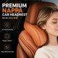 📢📢40% OFF !! ⏰ Ergonomic Memory Foam Car Headrest Pillow – Luxury PU Leather Neck Support Cushion
