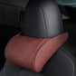 📢📢40% OFF !! ⏰ Ergonomic Memory Foam Car Headrest Pillow – Luxury PU Leather Neck Support Cushion