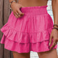 📢📢30% OFF !! ⏰Solid Color Stretch Waist Layered Short Skirt