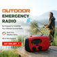 📢📢40% OFF !! ⏰ Portable Solar & Hand Crank Emergency Radio – LED Light & NOAA ✨