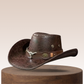 📢📢50% OFF !! ⏰Pro-Favorite Breathable Cowboy Hat – Cowhide – Sunshield for Outdoor Activities ☀️