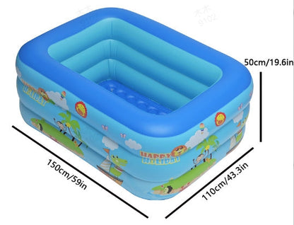 📢📢50% OFF !! ⏰ Children's Inflatable Pool – Sturdy PVC & easy setup – Perfect for backyard fun on hot days – safe and colourful for kids 🌞✨