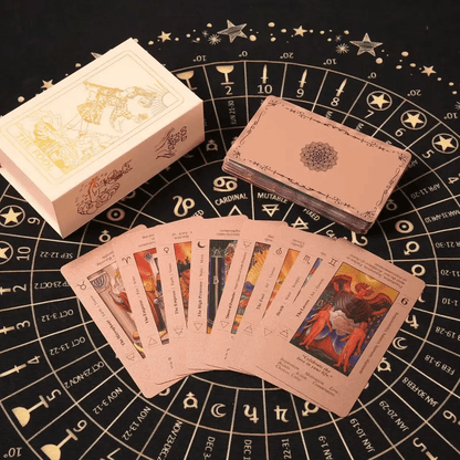 🔥LAST DAY 50% OFF - ✝️Pink Holographic Tarot Deck: Unlock Intuition with Ease and Beauty
