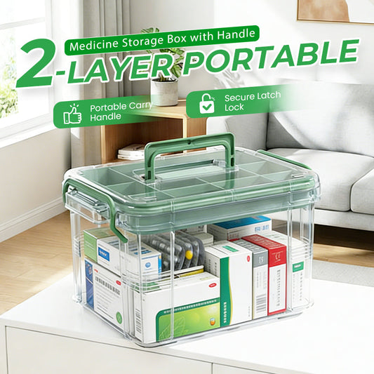📢📢50%  OFF !!!⏰Multi-Layer Transparent Medicine Storage Box