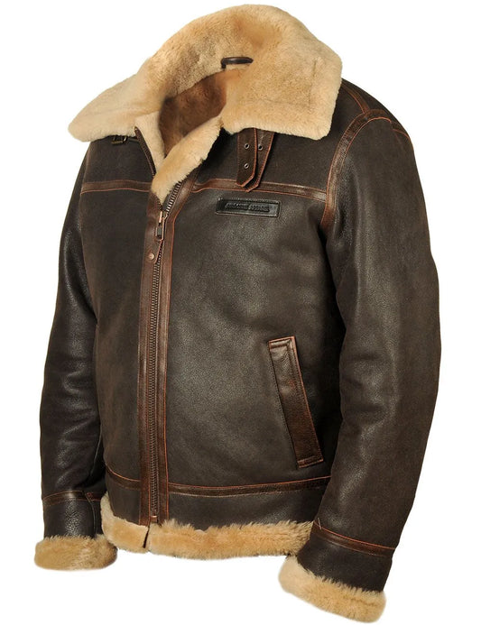 📢📢60 % OFF !!🎅SHEEPSKIN BOMBER JACKET