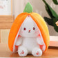 📢📢50% OFF !!!⏰Nice Gift🍓Strawberry Bunny Transformed into Little Rabbit🎀 Fruit Doll Plush Toy🐰
