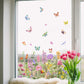 📢📢50% OFF !! ⏰Colorful Floral Bouquet Window Sticker – Vibrant design, easy peel & removable – Perfect for home, cafe & spring decor ✨