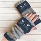 🐱Cute Women’s Knitted Cat Gloves — For Warm Hands & Free Fingers🧶