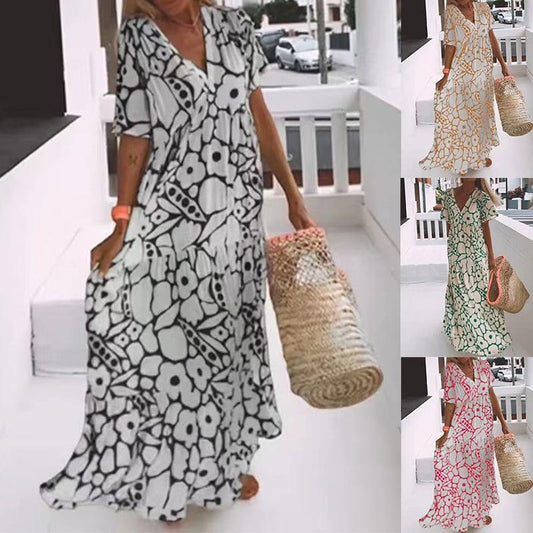 📢📢50% OFF !!!⏰Women's Casual Floral Swing Dress Summer Dress
