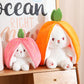 📢📢50% OFF !!!⏰Nice Gift🍓Strawberry Bunny Transformed into Little Rabbit🎀 Fruit Doll Plush Toy🐰