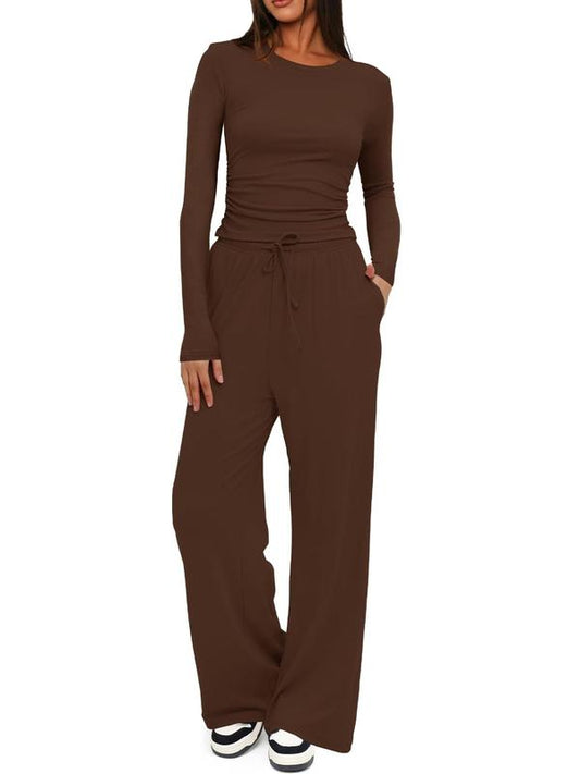 📢📢65 %  OFF !! ⏰2026 Women's Casual Wear Long-Sleeved Loose-Fit Trouser Set 👚