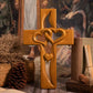 📢📢60 % OFF !!✝️ Intertwined Hearts Wooden Cross – Romantic Gift, Handcrafted & Engravable 💝📦