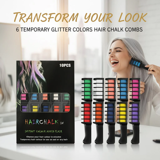 📢📢Buy 2 Get 1 Free⏰Temporary Hair Dye Chalk Comb- Cruelty Free