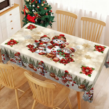 📢📢50%  OFF !! ⏰🎁Stylish Christmas Printed Tablecloth – Stain Resistant, Wrinkle-proof, Easy Wash ✨