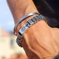 📢📢50% OFF !!!⏰Tibetan Prayer Wheel Bracelet – 925 Sterling Silver, Lucky Charm & Valentine's Day Gift