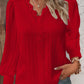 📢📢60 % OFF !!🎅Women's Long Sleeve V-Neck Lace Loose Shirt
