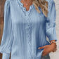 📢📢60 % OFF !!🎅Women's Long Sleeve V-Neck Lace Loose Shirt