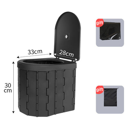 📢📢40% OFF !! ⏰Portable Outdoor Folding Toilet – Sturdy & compact – Includes waste bags, supports up to 300 lbs – perfect for camping, road trips or emergencies 🌲