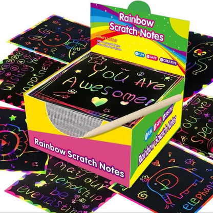 📢60% OFF NOW🔥🌈DIY Creative Rainbow Scratch Paper Art Set
