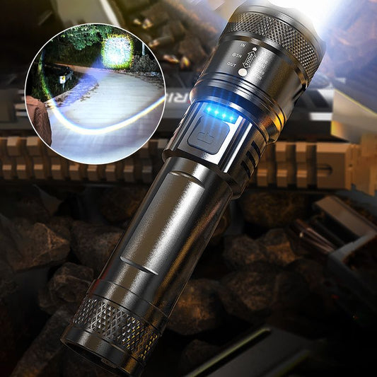 📢📢50 %  OFF !! ⏰Super Strong Light Zoomable Flashlight