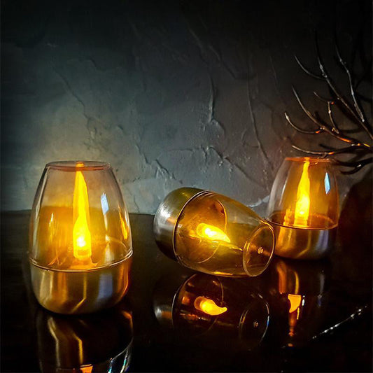 🕯️ BUY 5 GET 5 FREE! ☀️ 6-Pack Solar LED Table Lamps – Flameless & Waterproof, Auto On/Off with Dusk Sensor for Garden & Party 🏕️