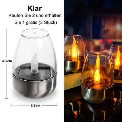🕯️ BUY 5 GET 5 FREE! ☀️ 6-Pack Solar LED Table Lamps – Flameless & Waterproof, Auto On/Off with Dusk Sensor for Garden & Party 🏕️