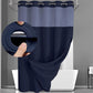 Grey No Hook Shower Curtain with Snap in Liner