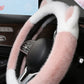 📢📢50 % OFF !!⏰⏰ Universal Non-slip Soft Cute Cat Ears Plush Steering Wheel Cover🐼😽