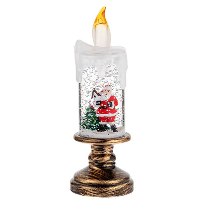 📢📢60 % OFF !!✨Battery Operated Lighted Christmas Snow Globe Candle