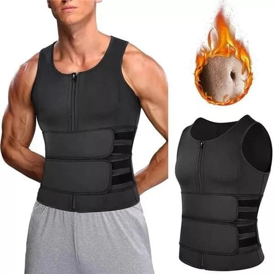 📢📢50%  OFF !! ⏰Men's Shapewear Sauna Vest Waist Trainer Double Belt🔥
