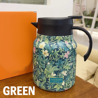 📢📢40% OFF !! ⏰ Insulated Teapot with Strainer – Brew whole leaf tea freely – Stays hot for hours, pours perfectly – your quiet moment companion 🍂☕