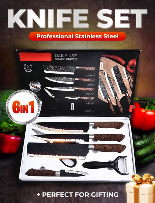 📢📢70 % OFF !!🎅German Professional Chef's Knife Set - 6 Pcs Set