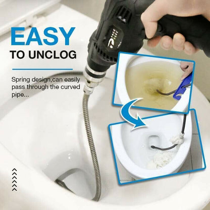 🚿50% OFF! 🎉 Electric Spring for Drain Cleaner – Powerful, Flexible & Lightweight 🪠📦