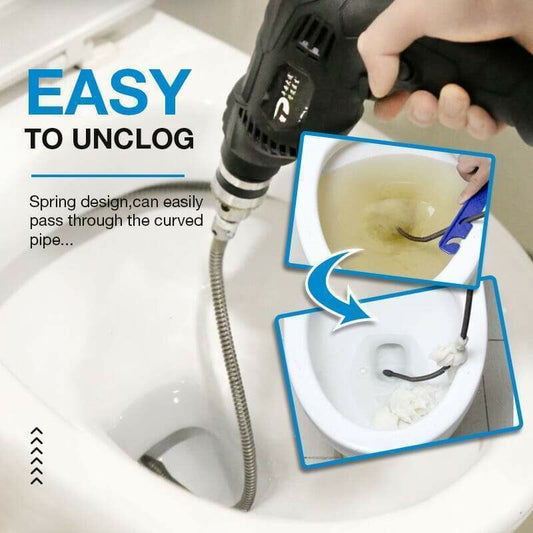 🚿50% OFF! 🎉 Electric Spring for Drain Cleaner – Powerful, Flexible & Lightweight 🪠📦
