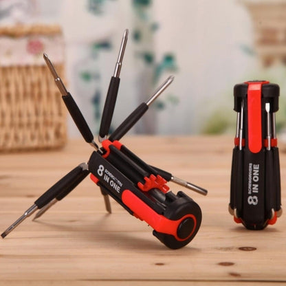 📢📢50%  OFF !! ⏰ 8-in-1 Folding Screwdriver – Built-In LED Work Light & Flashlight