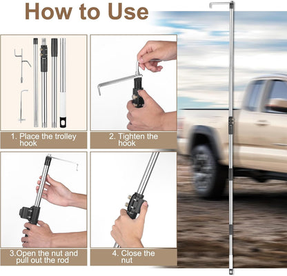 Truck Cargo Grabber, Telescoping Pickup Truck Bed Retriever Tool