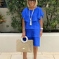📢📢Big Sale Now On!⏰Ruffle Short Sleeve Knee-Length Chiffon Dress