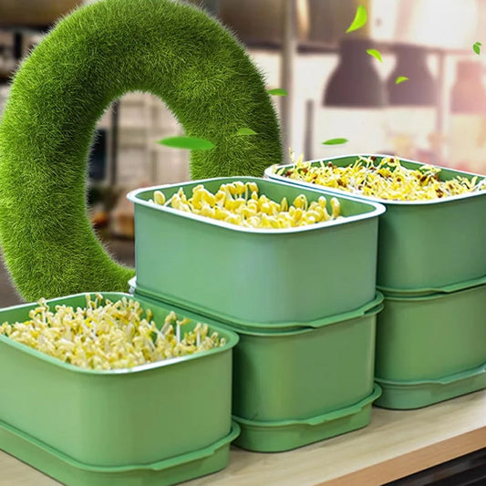 📢📢Buy 2 Get 1 Free !! ⏰Stackable Bean Sprout Growing Box - Multi-layer Design, Perfect for Home Cultivation, Healthy Green Living!