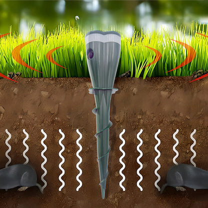 ☘️Solar Powered Waterproof Screw Mole Repellent