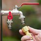 📢📢40% OFF !! ⏰Universal Stainless Steel Double Outlet Garden Water Faucet