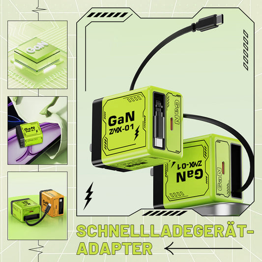 🔥Mid-Year Mega Sale🔥Quick charger adapter with retractable type C cable & connector