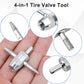 5PCS 4-Way Tyre Valve Removal Tool for Car