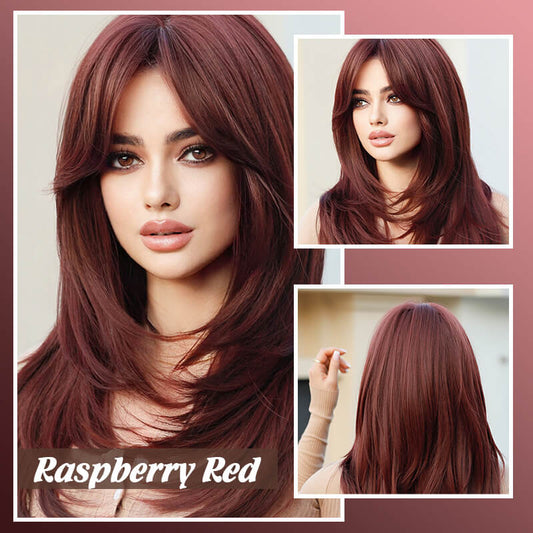 🎉Nice gift*Wig long hair Layered bangs wigs